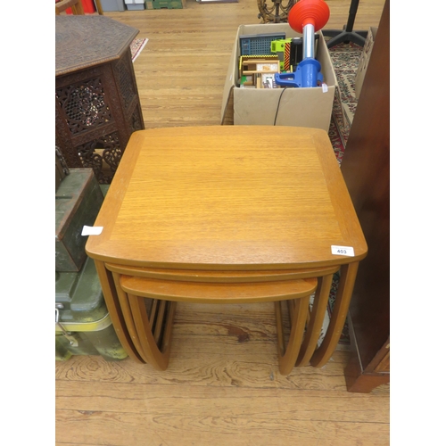 403 - Mid Century Nest of Teak Tables by Nathan Burlington