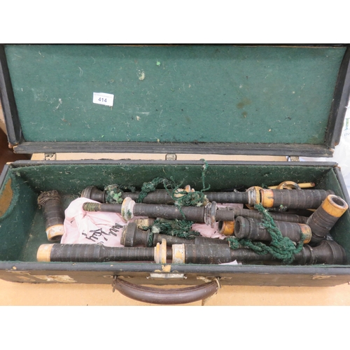 414 - Case Containing Bagpipes in poor order