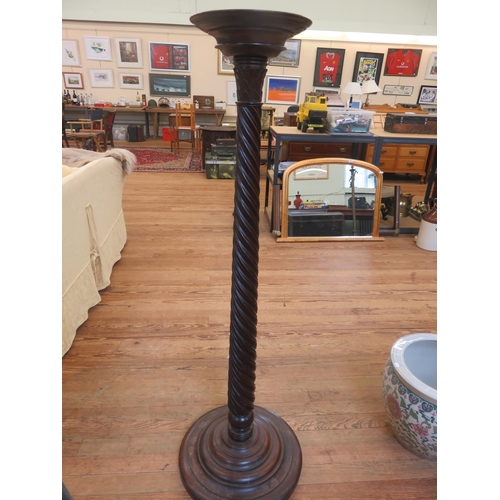 433 - Barley Twist Mahogany Torchiere