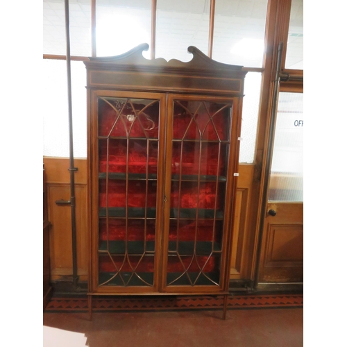 440 - Mahogany and Glazed Two Door Display Cabinet