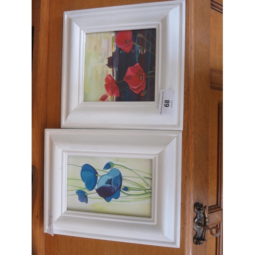 68 - Two Framed Gouache Paintings 