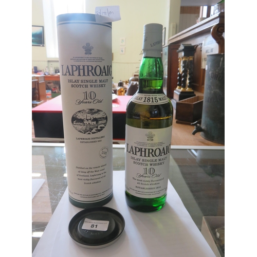 81 - Boxed Bottle Laphroaig 10 year old Single Malt