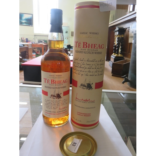 83 - Boxed Bottle Te Bheag Blended Whisky