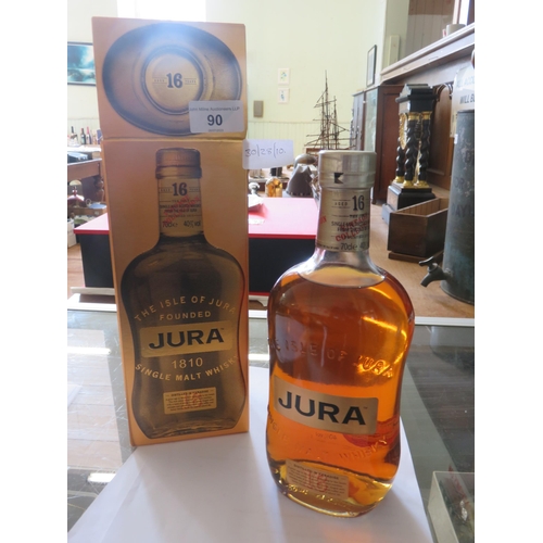 90 - Boxed Bottle Jura 16 year old single malt