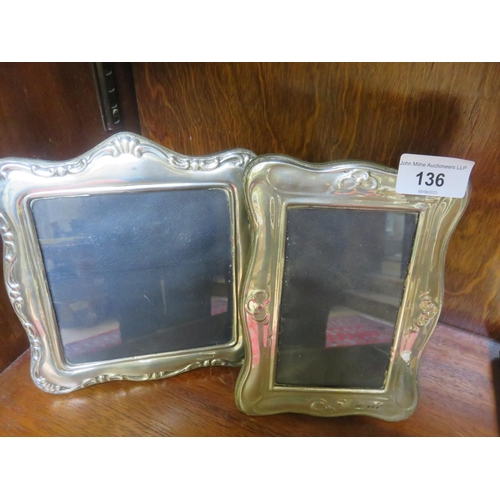 136 - Two odd Silver Photo Frames