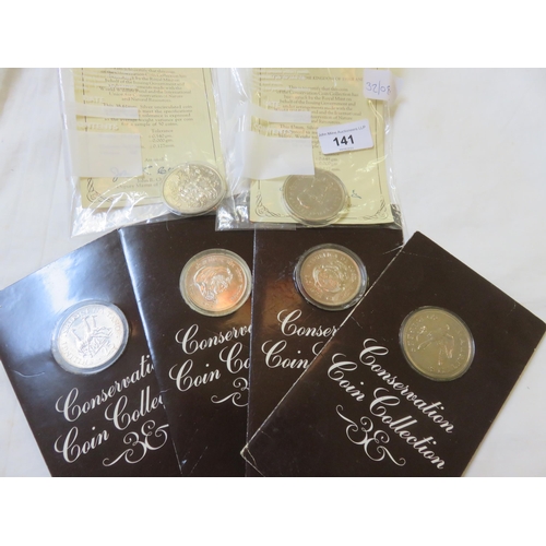 141 - Six Silver Conservation Coin Collection Coins