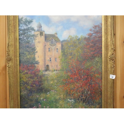 Signed Howard Butterworth Gilt Framed Oil on Canvas - Abergeldie Castle