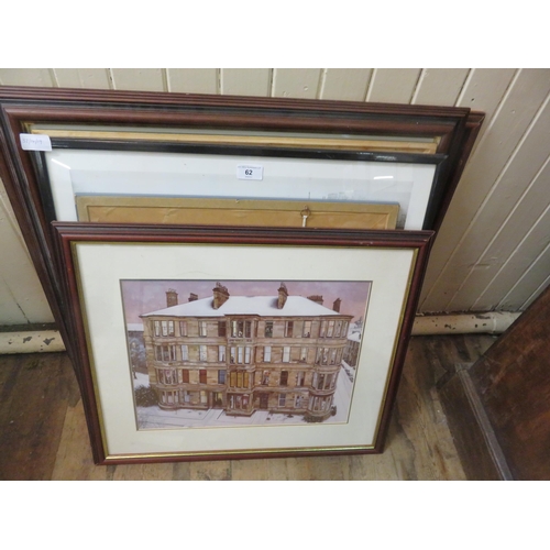 62 - Quantity of Large Framed Pictures