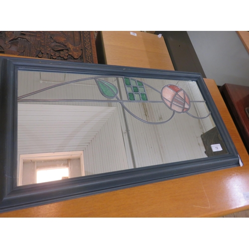 72 - Wall hanging stained glass mirror