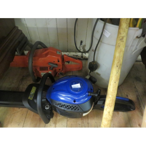 484A - Husquvarna Chainsaw and Hyundai Hedge Trimmer and Quantity of Other Garden Tools