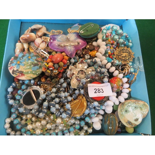 283 - Tray of Vintage Jewellery