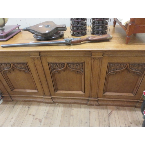 436 - Large Edwardian Light Oak Desk