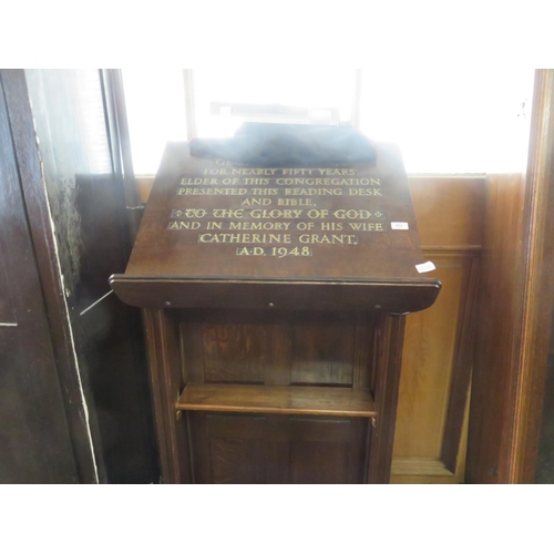 452 - Oak Ecclesiastical Lectern with Lamp