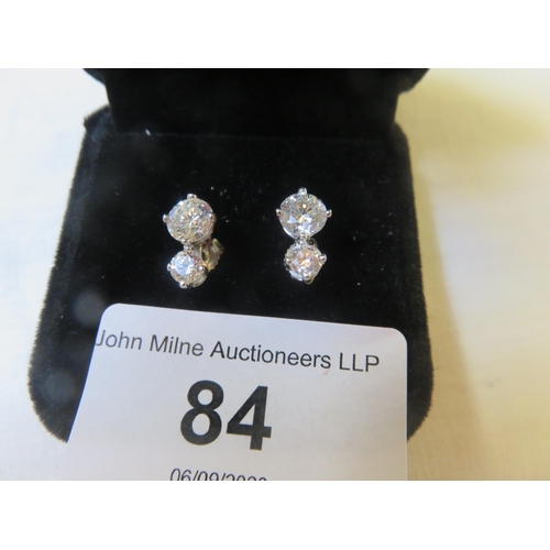 84 - Pair of 18ct. Gold and Diamond 