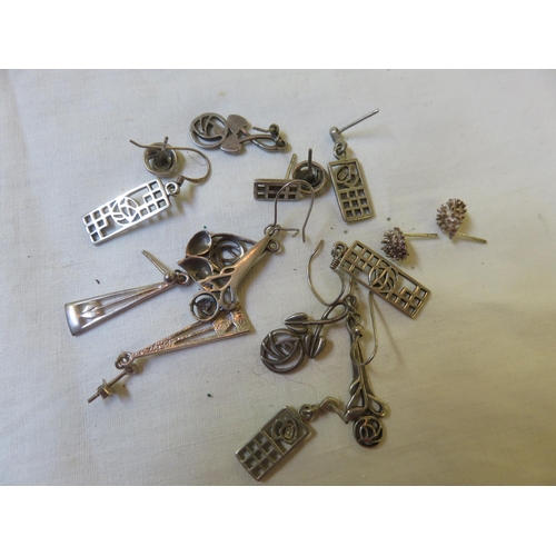 93 - Eight pairs of Silver Earrings, including Ortak etc.