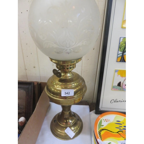 342 - Converted Brass Lamp