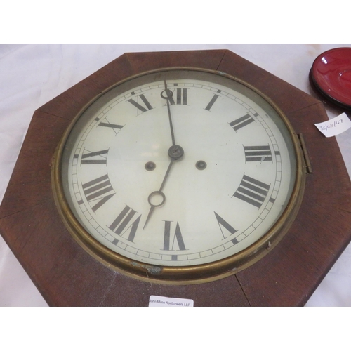 344 - Wooden Cased Wall Clock