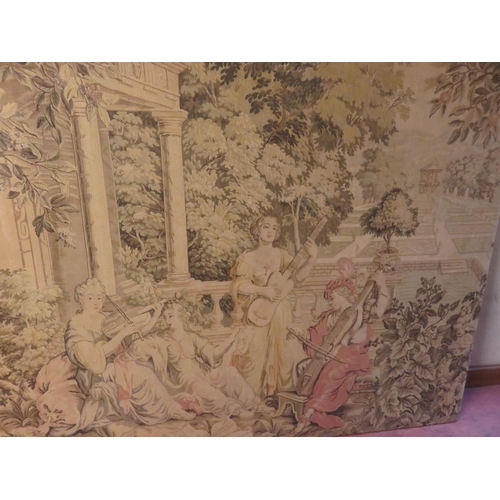 450 - Very large Tapestry of Ladies Playing Music