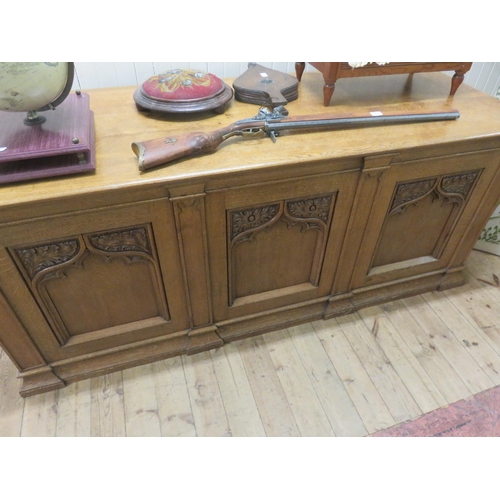 436 - Large Edwardian Light Oak Desk