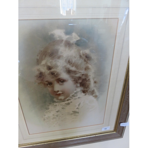 19 - Victorian Print of a Young Girl