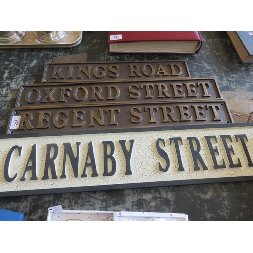 Four Reproduction London Road Signs