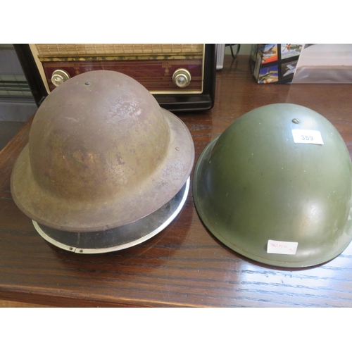 359 - Three British WW2 Helmets