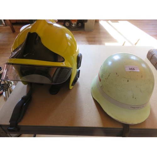 368 - One Modern, One Vintage Firemans Helmets