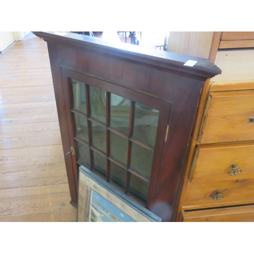 402 - Georgian Mahogany and Glazed Corner Cabinet