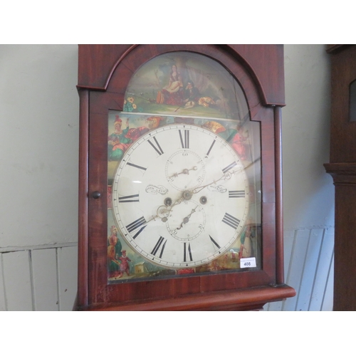 408 - Painted Dial Long Case Clock, John Loch of Whitburn