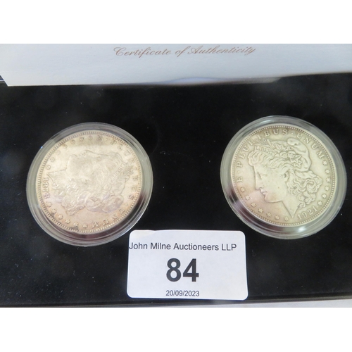 84 - The First and Last US Morgan Silver Dollar in box