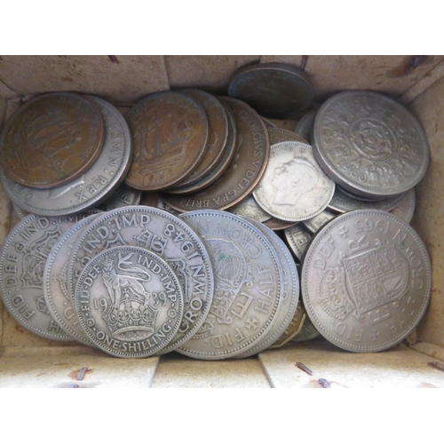 99 - Quantity of pre-decimal coinage, some silver