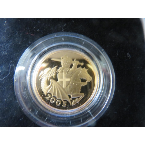 76 - Boxed 2005 Gold Proof Sovereign