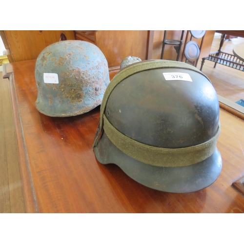 376 - Two German WW2 Helmets