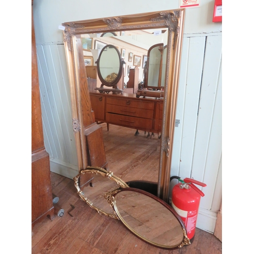 410 - One Large and and Two Small Gilt Mirrors