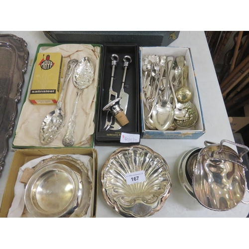 167 - Quantity of Plated Cutlery etc.