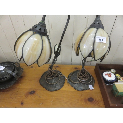 183 - Pair of Tiffany style Table Lamps