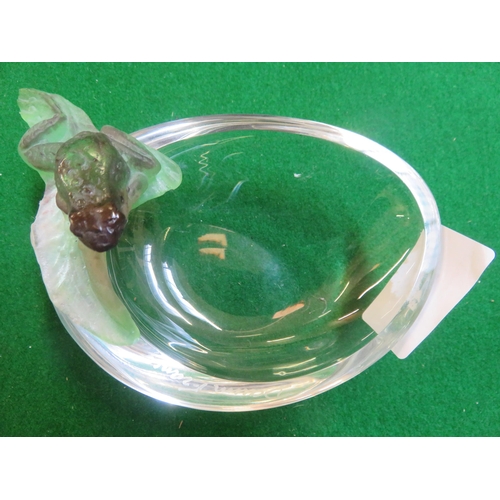 227 - Small Daum Glass Bowl with Frog