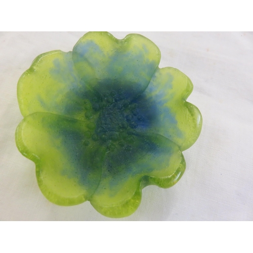 228 - Daum Green Glass Pin Dish