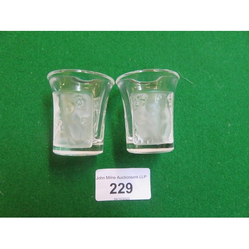 229 - Pair of Lalique Shot Glasses