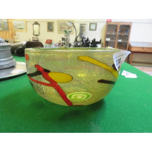 238 - Yellow Glass Bowl