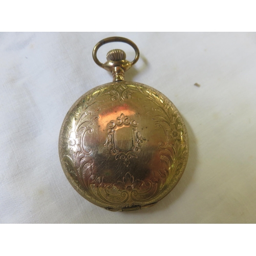 83 - Elgin Engraved Rolled Gold Hunter Pocket Watch