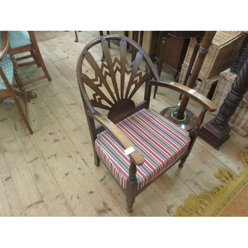 423 - Mahogany Framed Open Armchair