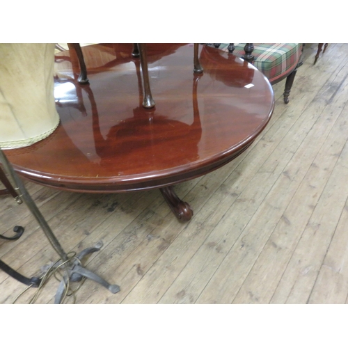 441 - Large Circle Mahogany Coffee Table on Tripod Support