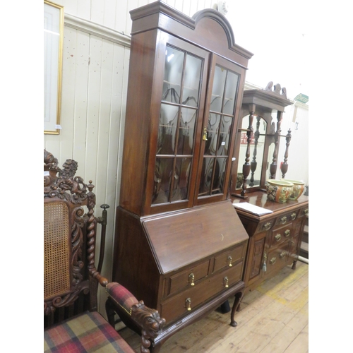 448 - Mahogany and Glazed Bureau Bookcase