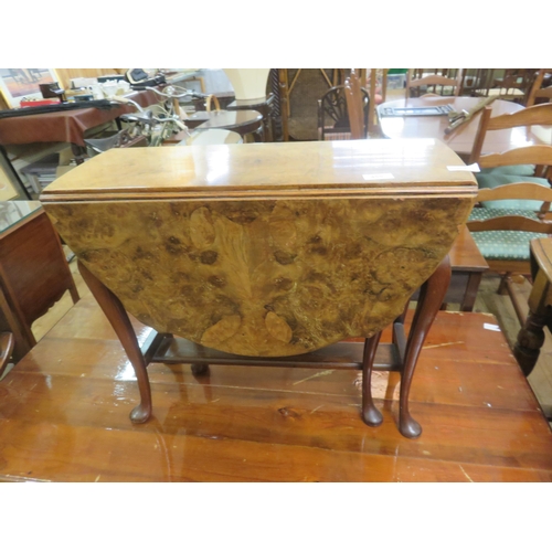 455 - Small Walnut Drop Leaf Table