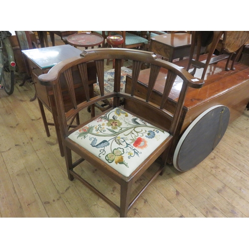 457 - George II Style Mahogany Framed Corner Chair