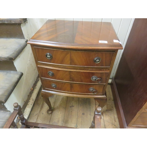 459 - Small Mahogany Three Drawer Chest on Legs