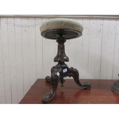 460 - Victorian Revolving Piano Stool