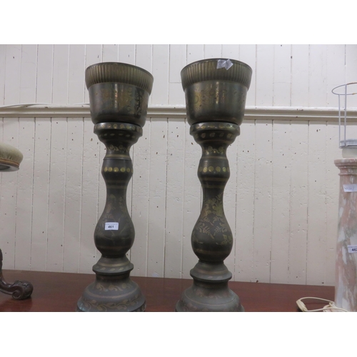 461 - Pair of Brass Planters