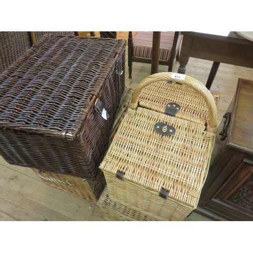 473 - Four Various Wicker Hampers